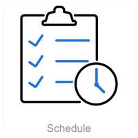 Schedule and time icon concept vector