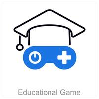 Educational Game and quiz icon concept vector