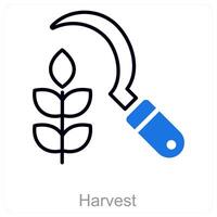 Harvest and wheat icon concept vector