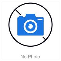 No Photo and null icon concept vector