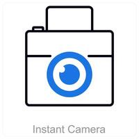 Instant Camera and retro icon concept vector