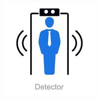 Detector and sensor icon concept vector