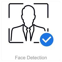 Face Detection and ai icon concept vector