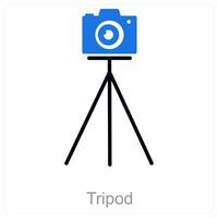 Tripod and stand icon concept vector