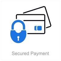 Secured Payment and secure icon concept vector
