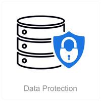 Data Protection and shield icon concept vector