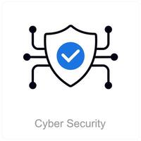 Cyber Security and data icon concept vector