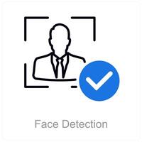Face Detection and security icon concept vector
