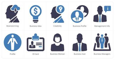 A set of 10 web marketing icons as brainstorming, business idea, creativity vector