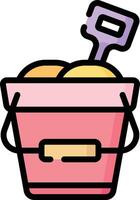 sand bucket illustration design vector