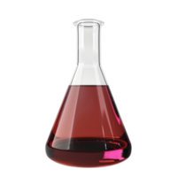 A Flask with Liquid in it on a transparent background png