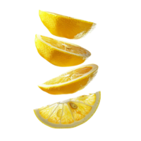 Sliced lemon on transparent background Generative-AI png