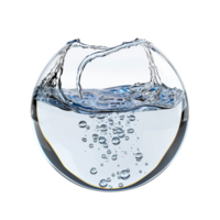 Water liquid splash in a shape of a sphere isolated Generative-AI png