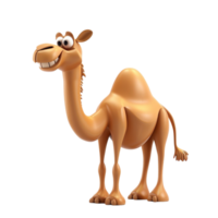 Realistic 3d golden camel isolated on transparent background Generated-AI png