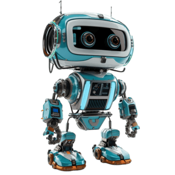 lá é uma robô este é em pé acima generative-ai png