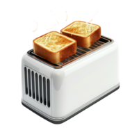Vintage old retro toaster with toast on transparent Background Generative-AI png