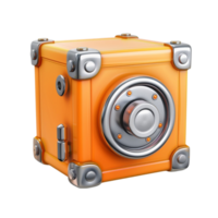 Safe box isolated on transparent Background Generative-AI png