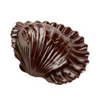 Seashellshaped Chocolate Candies Showcased on transparent Background Generative-AI png