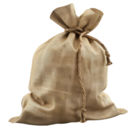 A sack of Jute on a white background Generative-AI png