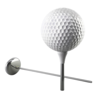 Golf Ball and Tee Generative-AI png