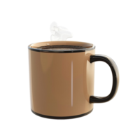 A Brown cup with a Brown Handle on a transparent background Generative-AI png