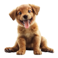 A dog with a collar on its face on transparent Background Generative-AI png