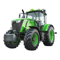 Modern green tractor isolated on white background Generative-AI png
