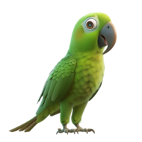 Cute parrot isolated on transparent background Generative-AI png