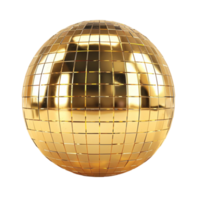 3D Rendering of a Disco Ball on Transparent Background Generative-AI png