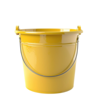 Yellow Bucket on transparent background Generative-AI png