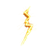 giallo fulmine bullone su trasparente sfondo generativo-ai png