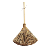 Broom on transparent background 3d rendering Generative-AI png