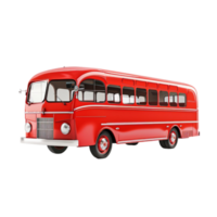 City bus on transparent background Generative-AI png