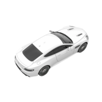White sport car on transparent background 3d rendering Generative-AI png