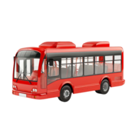 3D toy bus on transparent Background Generative-AI png