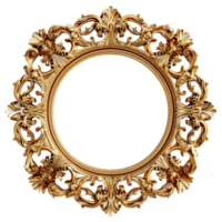 Old picture frame isolated transparency background Generative-AI png