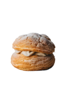 Close-up of a cream puff png