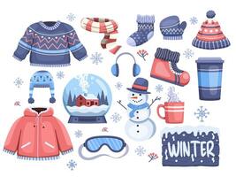 Winter Object Element Collection vector