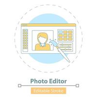 Icon of Photo Editor App on White Background. vector