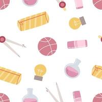 Seamless pattern with school elements. vector