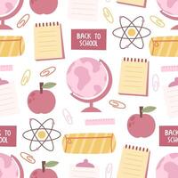 Seamless pattern with school elements. vector