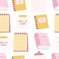 Seamless pattern with school elements. vector