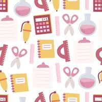 Seamless pattern with school elements. vector