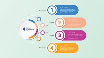 Infographic with 4 steps, process or options. vector