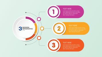 Infographic with 3 steps, process or options. vector