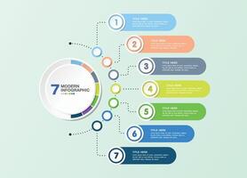 Infographic with 7 steps, process or options. vector