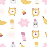 Seamless pattern with school elements. vector