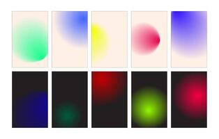 Set of gradient background, abstract template design, copy space. illustration vector