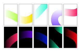Set of vibrant creative gradient background. Colorful abstract template design. illustration vector