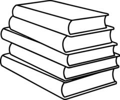 A stack of books with the top book being the largest vector